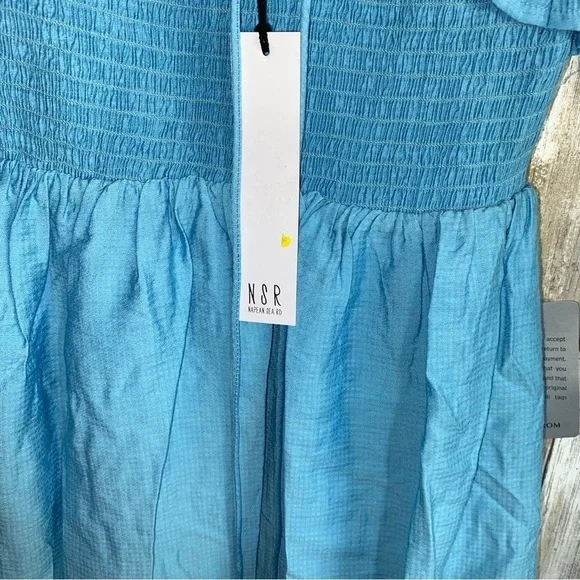 NWT NSR Blue Smocked Dress - Picture 5 of 6